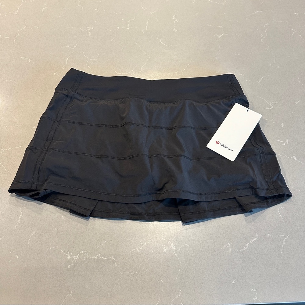 Lululemon Pace Rival MR Skirt *Long Sz 10 Black NWT - Picture 8 of 11